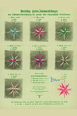 Brochure with Christmas stars in different colours