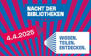 Logo Nacht der Bibliotheken - Wissen, teilen, entdecken