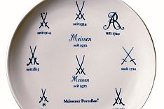 Plate with marks