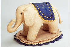 Elephant made of felt