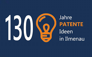 Logo 130 Jahre patente Ideen Ilmenau